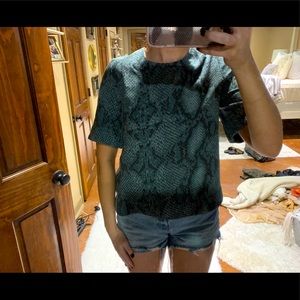 Snakeskin printed top